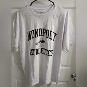 Mens tee shirt Monopoly athletics tennis L